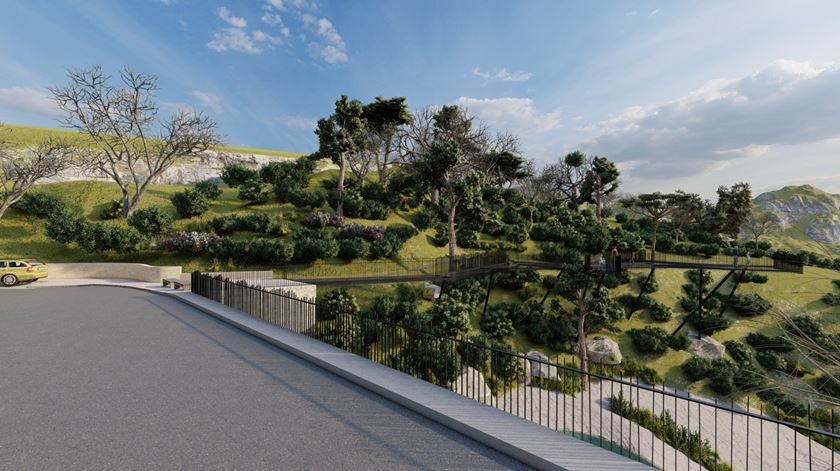 Imagem virtual projeto de ordenamento da cascata e lagoa de Fecha de Barjas no PNPG. Foto: Camara de Terras de Bouro