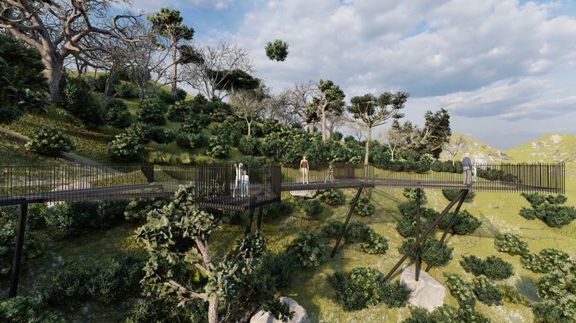 Imagem virtual projeto de ordenamento da cascata e lagoa de Fecha de Barjas no PNPG. Foto: Camara de Terras de Bouro