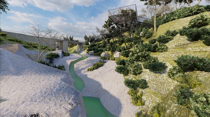 Imagem virtual projeto de ordenamento da cascata e lagoa de Fecha de Barjas no PNPG. Foto: Camara de Terras de Bouro