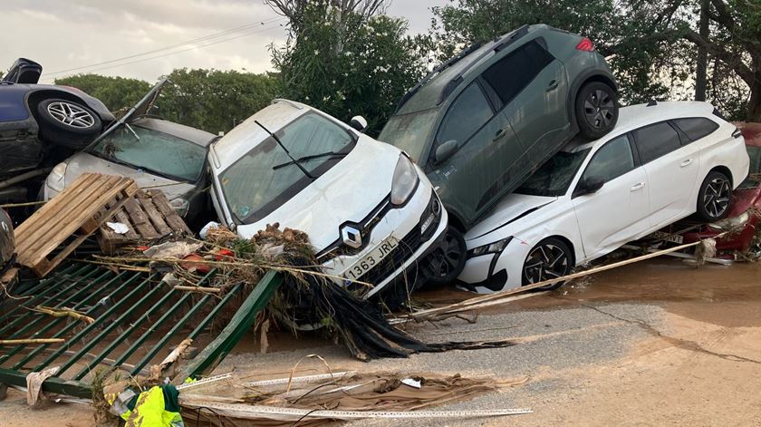 Depois das chuvas torrenciais em Valência, os danos materiais são incalculáveis. Foto: João Cunha/RR