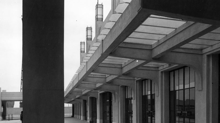 Vista da Fachada Sul da Estação Sul e Sueste, 1932. Foto: Associação de Turismo de Lisboa