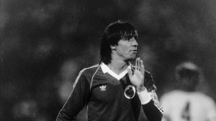 Fernando Gomes na final da Taça das Taças em 1984 Foto: PA Images via Reuters Connect