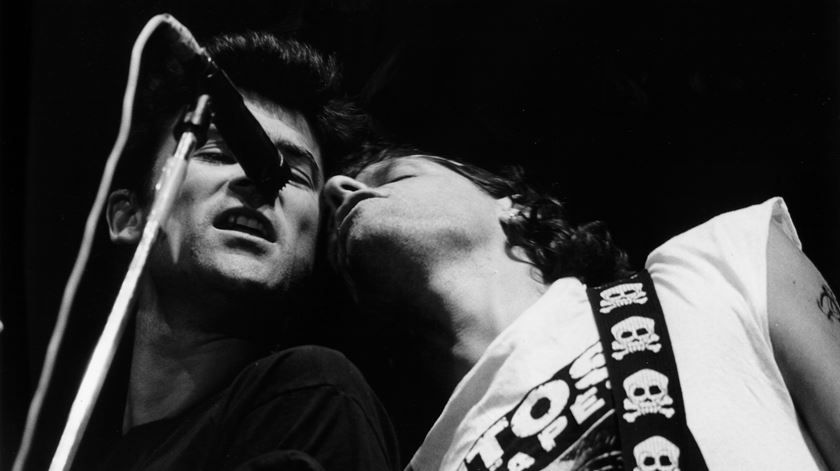 Em 1990, com Gui. Foto: xutos.pt