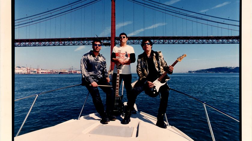 Uma foto de promoção dos Xutos, 1997