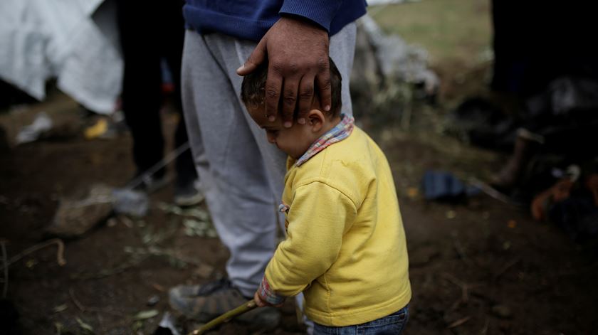 Campo de Moria, na ilha grega de Lesbos. Foto: Alkis Konstantinidis/Reuters