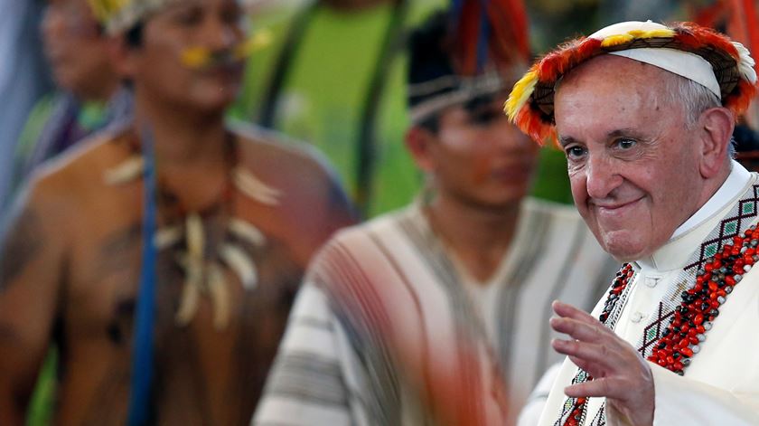 O Papa procura uma nova face para a Igreja na Amazónia. Foto: Henry Romero/Reuters