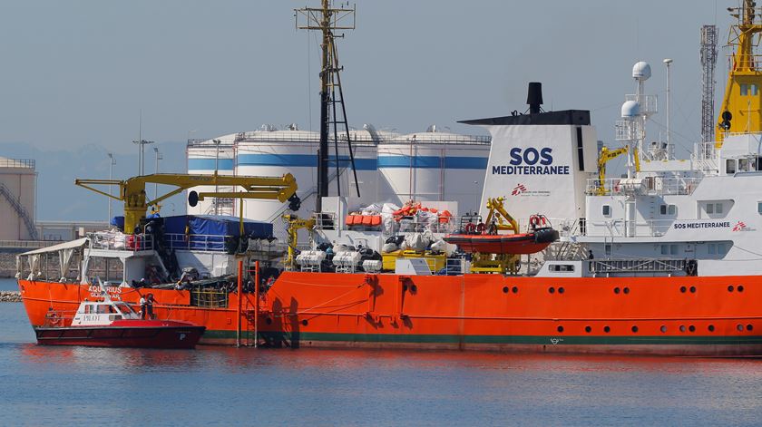 Aquarius, logo depois de atracar no porto de Valência. Foto: Reuters