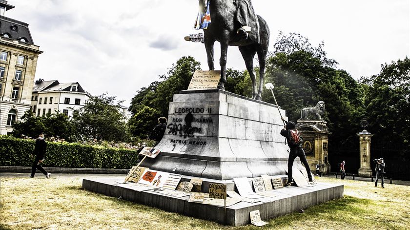 Estátua Leopoldo II, Bélgica. Foto: Arnaud Brian/bePress/Reuters