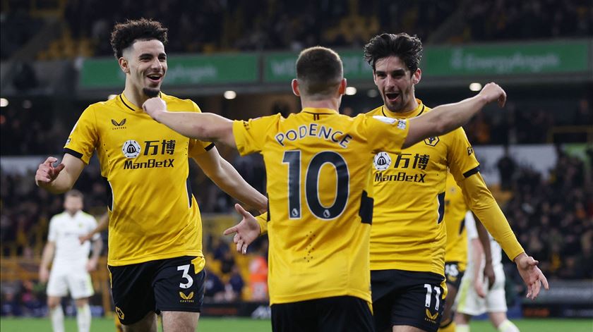 Trincão brilhou com uma assistência e um golo no último jogo do Wolves. Foto: Paul Childs/Reuters