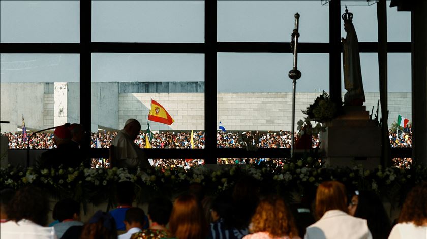 Papa Francisco no Santuário de Fátima. Foto: REUTERS