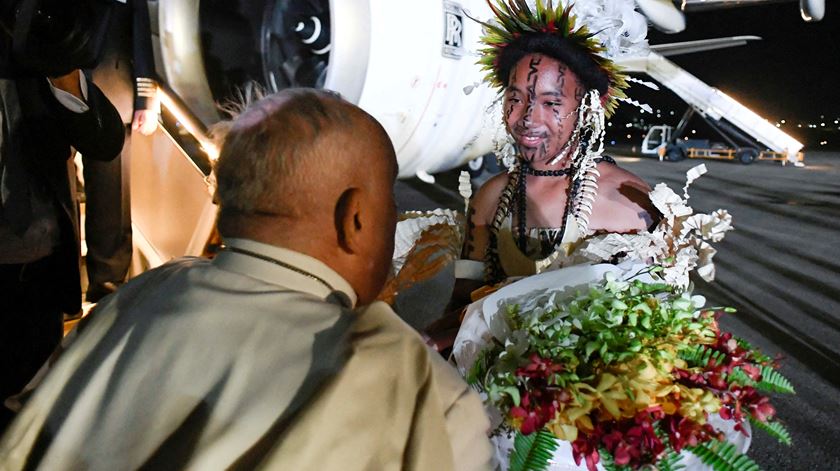 Papa Francisco em Papua Nova Guiné Foto: Vatican Media/­Handout via Reuters