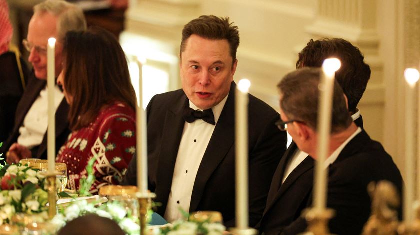 O empresário Elon Musk também esteve presente Foto: Reuters