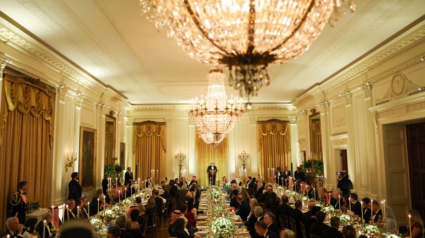 Num discurso, o presidente norte-americano partilhou a admiração do seu filho por Ronaldo. Foto: Reuters