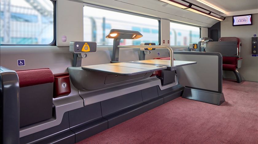 Lugar para pessoas com deficiência no TGV-M. Foto: SNCF