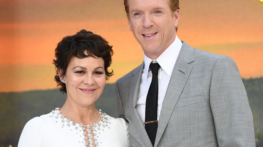 Helen McCrory com o marido Damien Lewis. Foto: Neil Hall/EPA