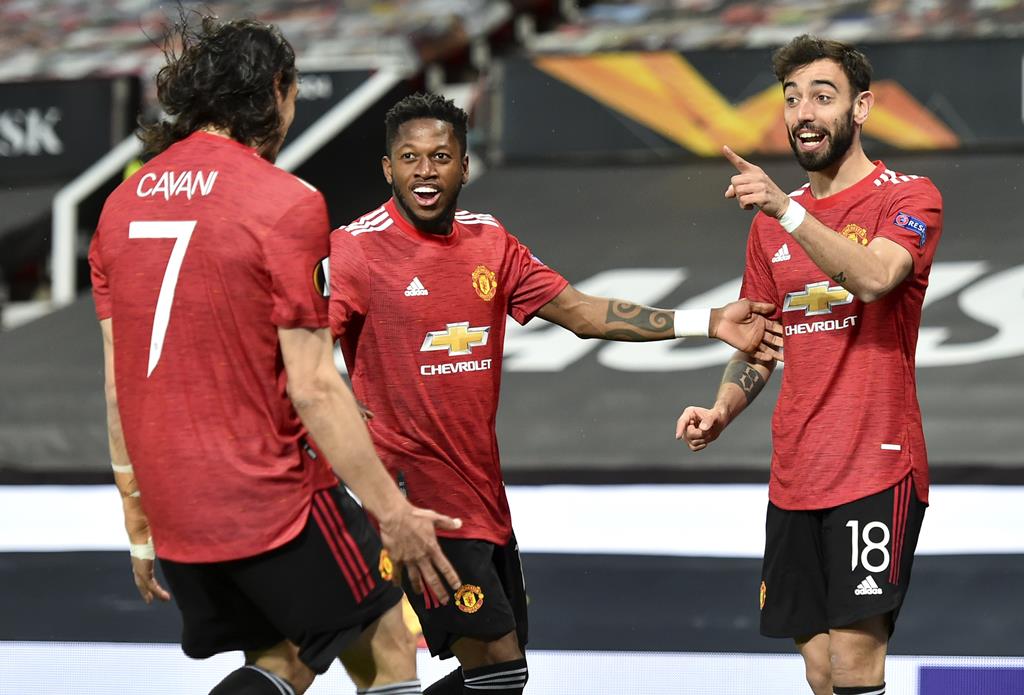 Mais uma noite de sonho para Bruno Fernandes. Foto: Peter Powell/EPA Mais uma noite de sonho para Bruno Fernandes. Foto: Peter Powell/EPA