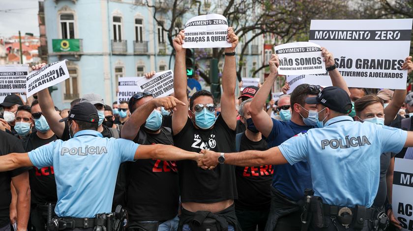 manifestação de polícias do Movimento Zero Foto: José Sena Goulão/Lusa