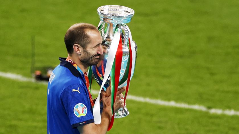 Itália vence Euro Europeu 2020 - Chiellini  Foto: John Sibley/EPA