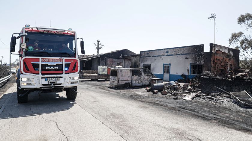 bombeiros - incêndio em Castro Marim - agosto 2021 Foto: Luís Forra/Lusa