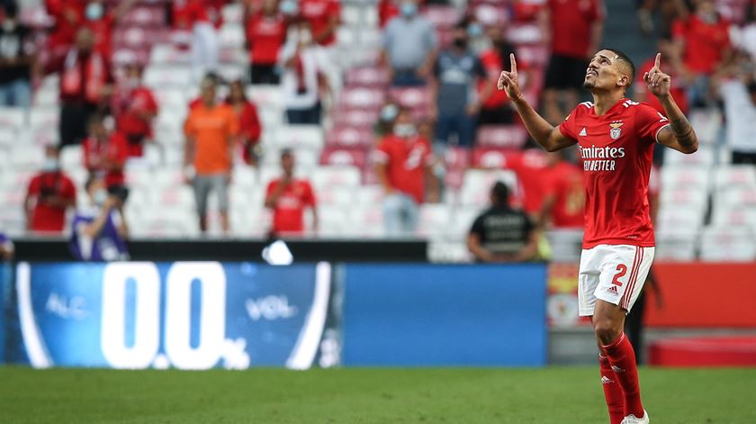 Gilberto marcou golo decisivo do Benfica contra o Tondela aos 88 minutos. Foto: Rodrigo Antunes/EPA