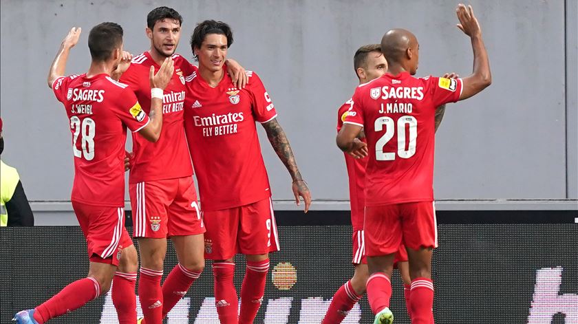 Yaremchuk e João Mário marcaram. Benfica vence Vitória de Guimarães. Foto: Hugo Delgado/Lusa