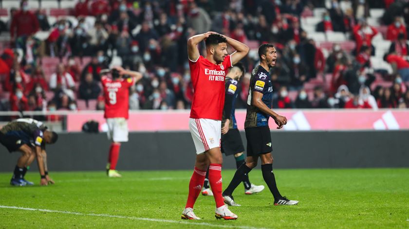 Gonçalo Ramos durante o Benfica - Moreirense. Foto: José Sena Goulão/Lusa