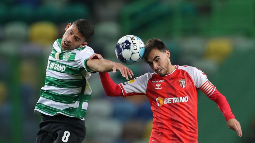 Matheus Nunes e Ricardo Horta no Sporting - Braga. Foto: António Cotrim/Lusa