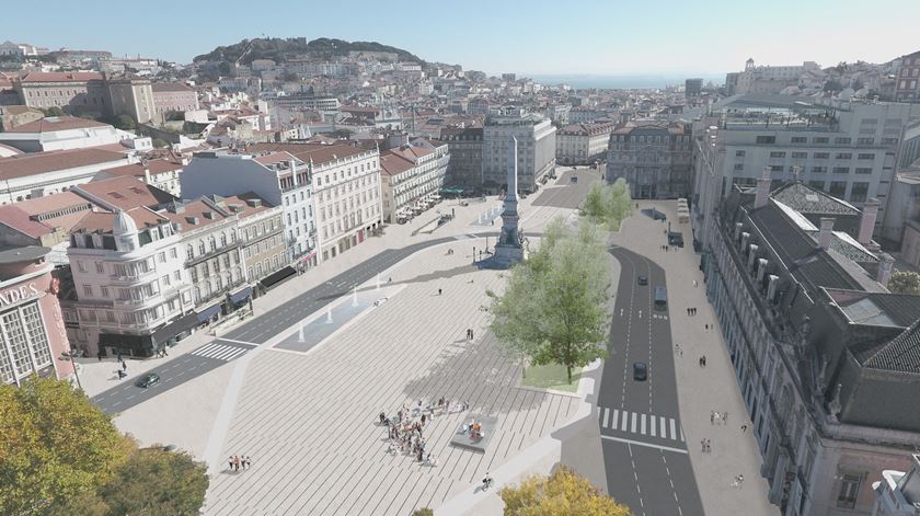 Veja as imagens. Trânsito na Baixa de Lisboa só para residentes e portadores de dístico
