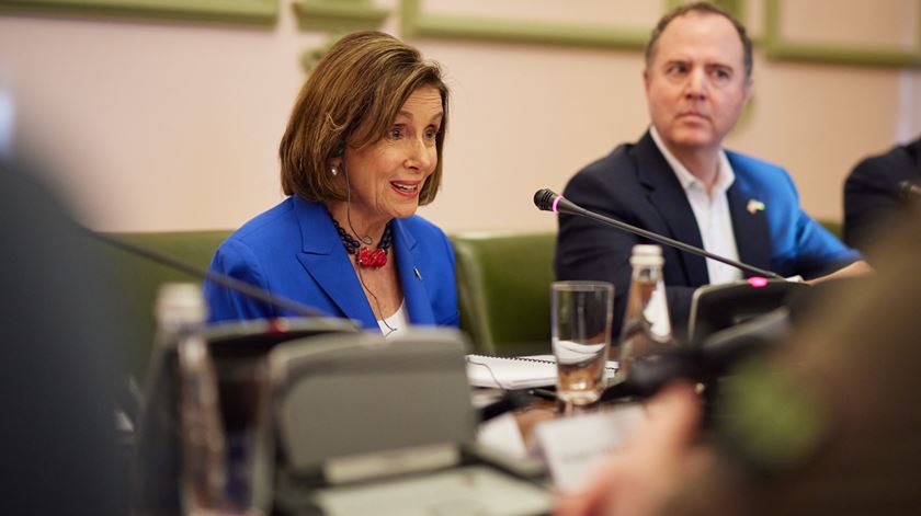 Pelosi visita Kiev e reúne-se com Zelensky Foto: EPA