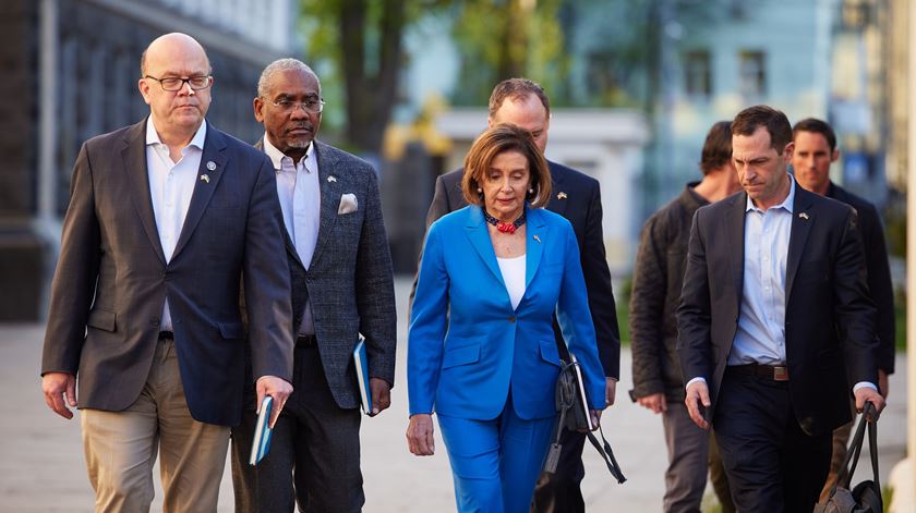 Pelosi visita Kiev e reúne-se com Zelensky Foto: EPA