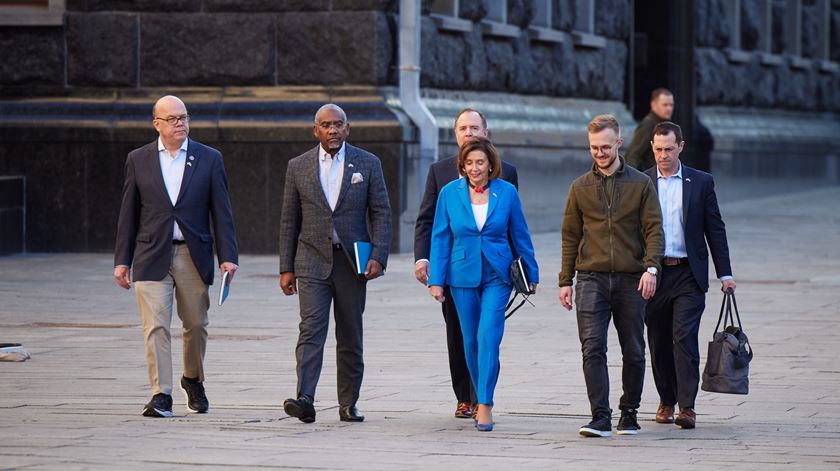 Pelosi visita Kiev e reúne-se com Zelensky Foto: EPA