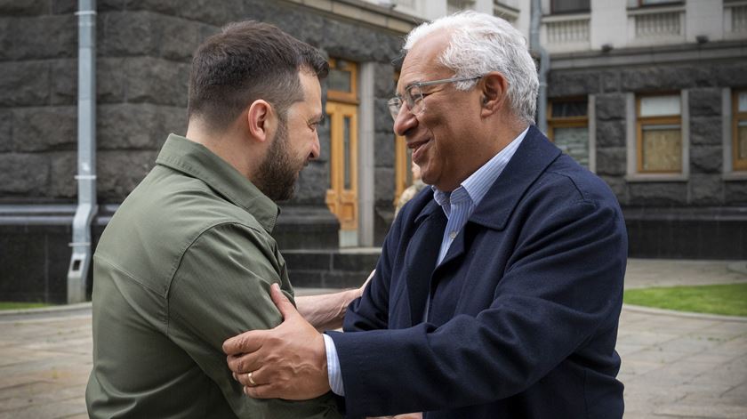 António Costa encontra-se com Volodymyr Zelenskiy zelensky em Kiev - maio 2022 Foto: Presidência da Ucrânia