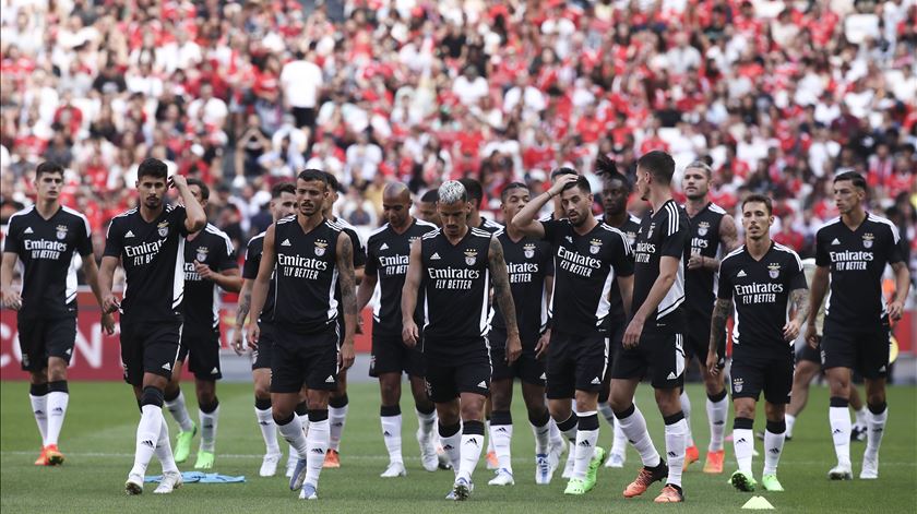 Primeiro treino aberto da equipa do Benfica em 2022/23. Foto: António Cotrim/Lusa