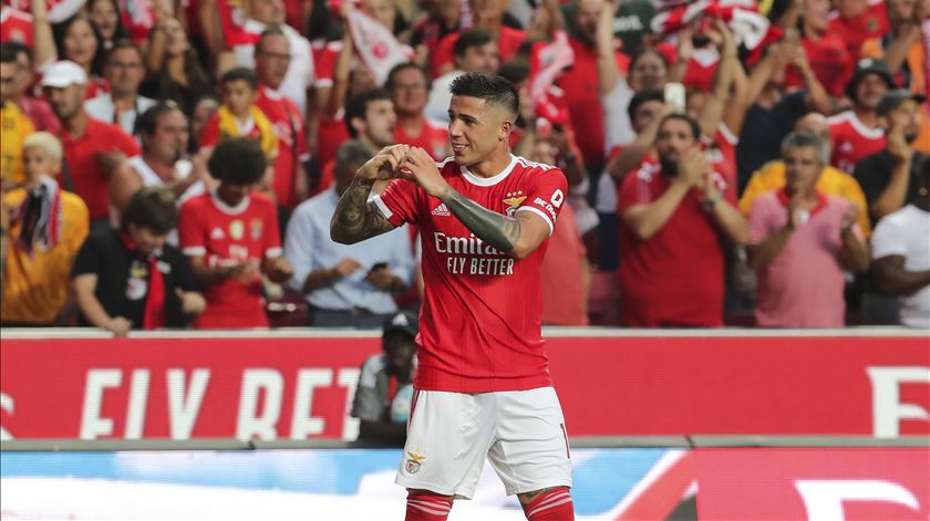 Em meia época, apontou três golos e quatro assistências no Benfica. Foto: Miguel A. Lopes/Lusa