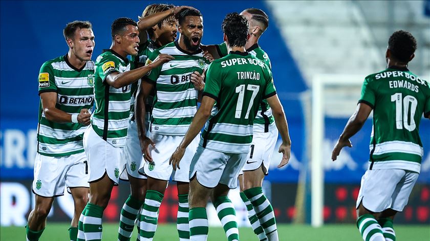 St.Juste marcou pelo Sporting ao Estoril. Foto: Rodrigo Antunes/Lusa