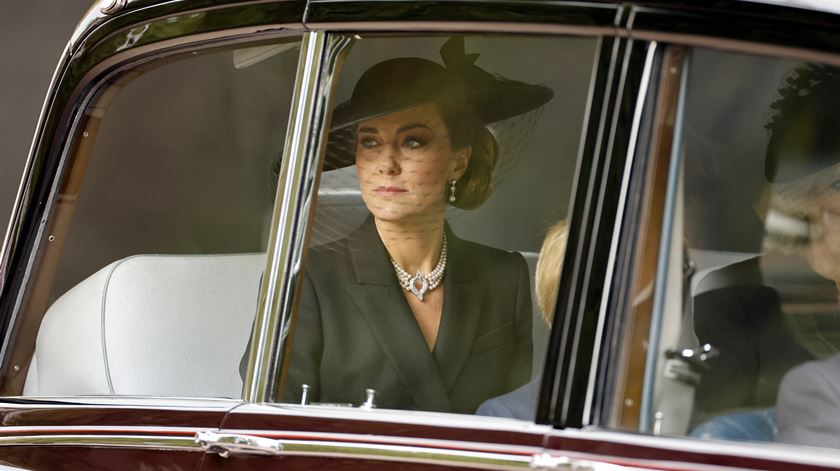 Kate Middleton no funeral de Isabel II. Foto: Tolga Akmen/EPA