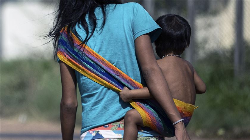 indígenas Yanomami em Boavista no estado de Roraima Brasil Foto: Raphael Alves/EPA