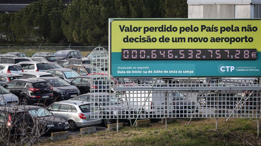 Contador novo Aeroporto. Portugal já perdeu quase 650 milhões com atraso