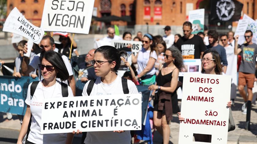 Marcha anual `Animais na Constituição` em Lisboa. Foto: Tiago Petinga/Lusa