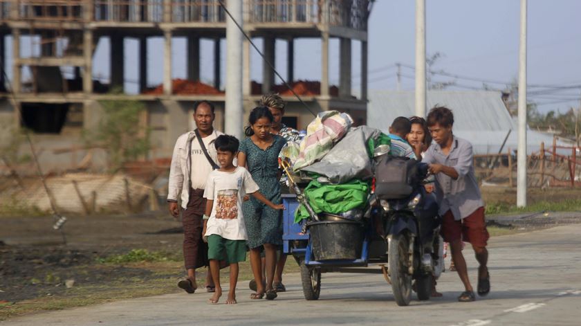 Ciclone Mocha em Myanmar. Foto: Nyunt Win/EPA