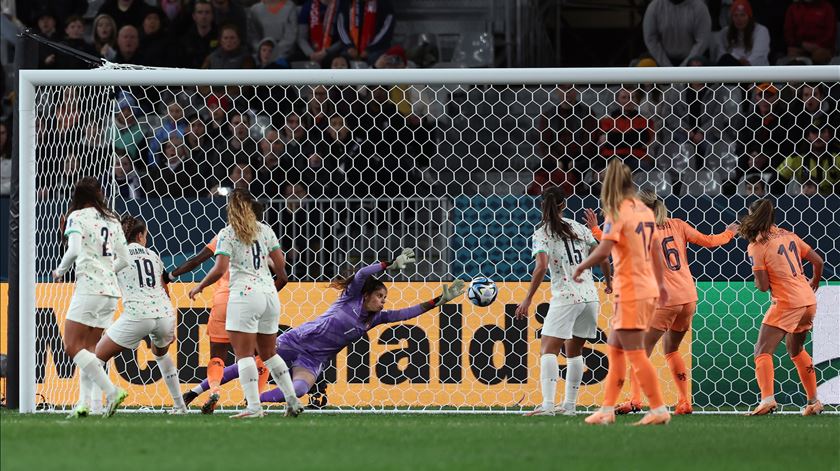 golo dos Países Baixos a Portugal no Mundial feminino 2023 - Group E paises . Foto: Ritchie B. Tongo/EPA