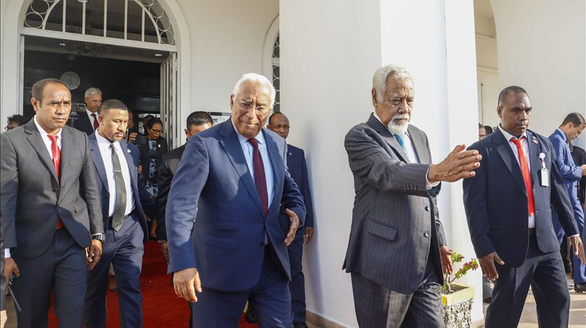 O primeiro-minstro português, António Costa, visita Timor Leste. Foto: Antonio Dasiparu/EPA