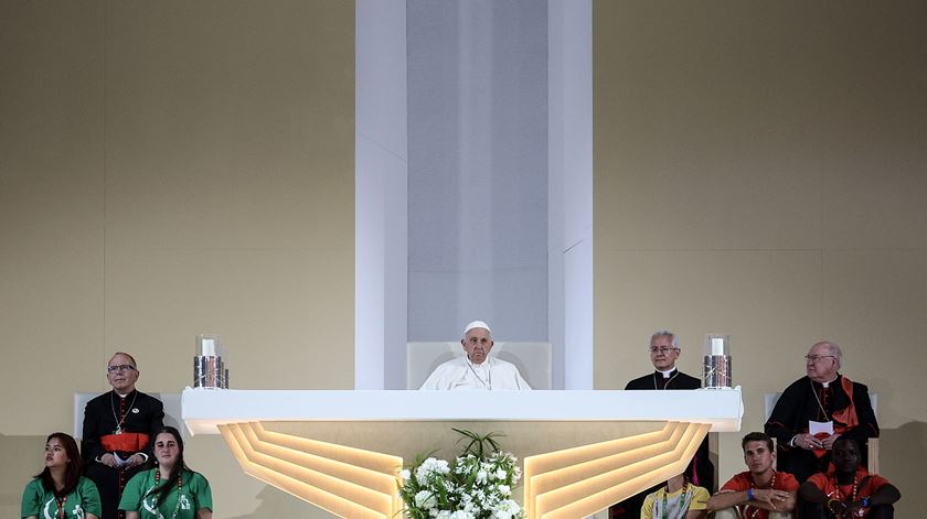 Papa durante a Vigília no Parque Tejo. Foto: André Kosters/Lusa