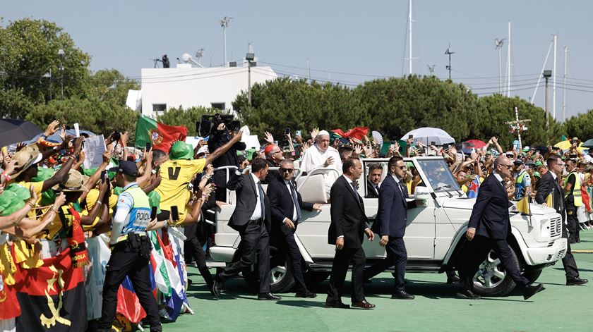 Papa Francisco despede-se dos voluntários da JMJ. Foto: António Pedro Santos/Lusa