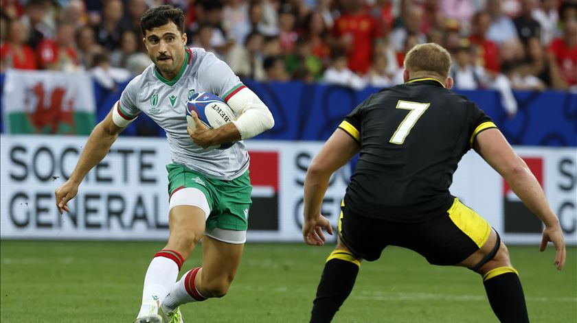  Raffaele Storti, Portugal, râguebi, contra Gales no Mundial. Foto: Sebastien Nogier/EPA