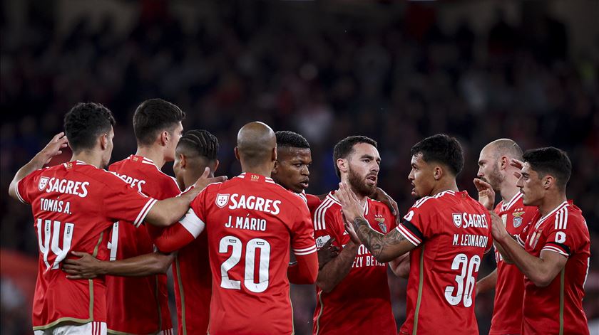 Kokçu, Benfica, marcou ao Estoril. Foto: Filipe Amorim/Lusa