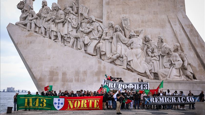 Manifestantes antifascistas e nacionalistas entram em confronto em Lisboa. Foto: Rodrigo Antunes/Lusa