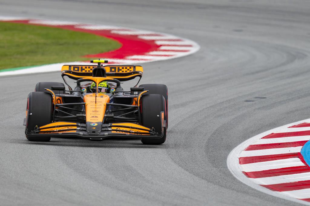 Lando Norris, McLaren, GP Catalunha, Fórmula 1. Foto: Alejandro Garcia/EPA Lando Norris, McLaren, GP Catalunha, Fórmula 1. Foto: Alejandro Garcia/EPA