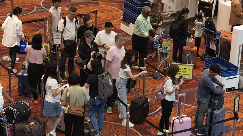 Falha no Aeroporto de Singapura. Foto: How Hwee Young/EPA Falha no Aeroporto de Singapura. Foto: How Hwee Young/EPA