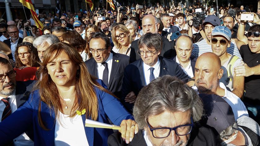 Chegada de Puidgemont a Barcelona. Foto: Quique Garcia/EPA